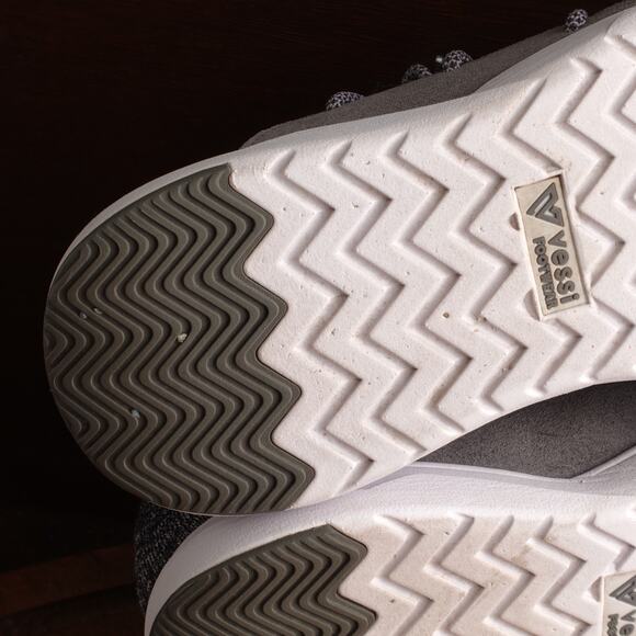 Vessi Sneakers Mens SZ 12 Gray Cityscape Waterproof Knit Athletic Walking Shoes - Picture 9 of 12